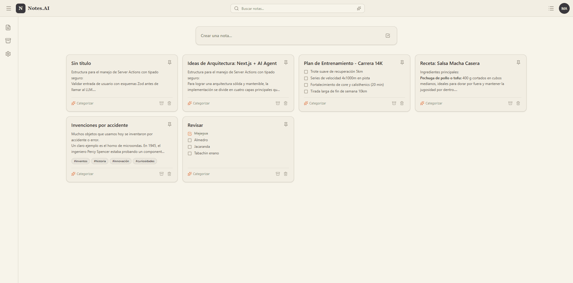 Gestión Inteligente de Notas con IA y Neon DB screenshot 2